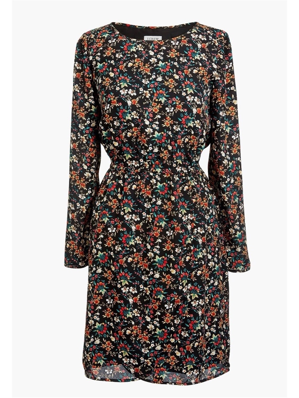 NWT J.Crew Mercantile Size 12 Versailles Floral Black Printed Tulip Hem Dress